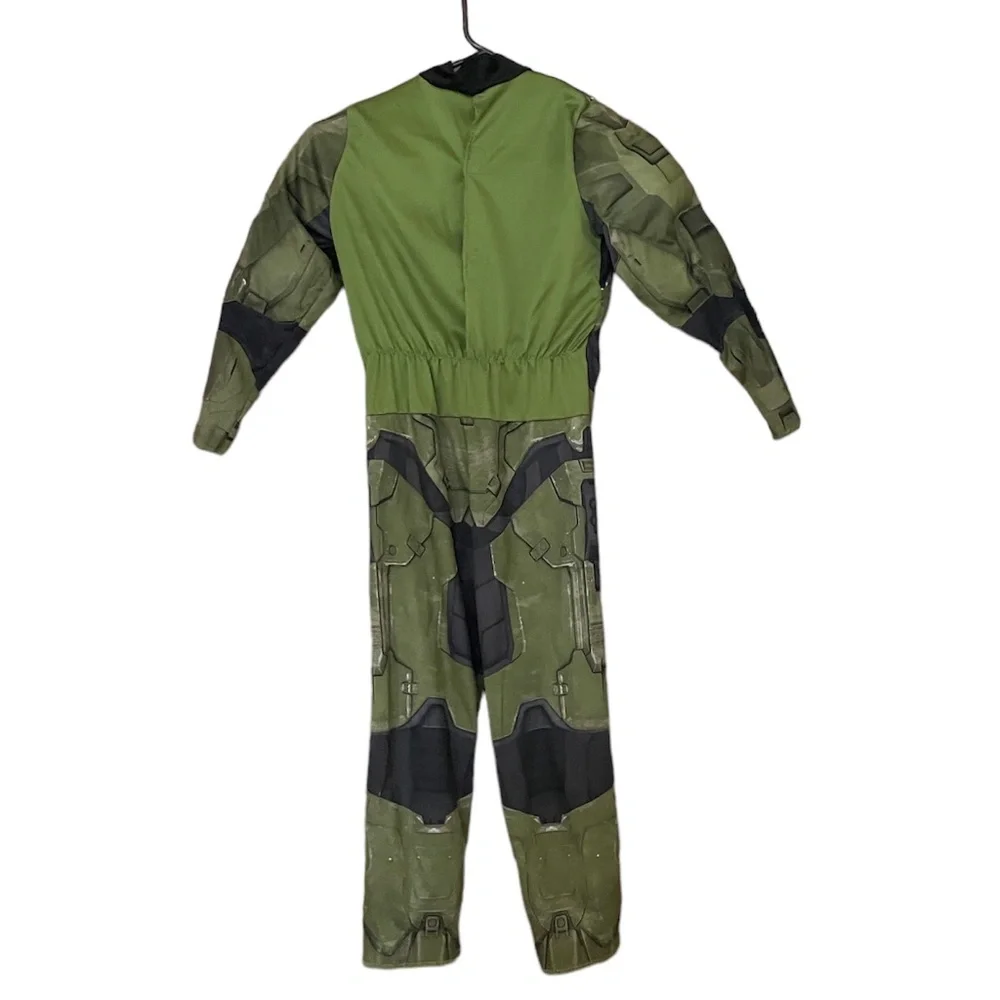Halo Costume Kids Size Small 4-6 One Piece w Adjustable Mask Halloween Dress Up